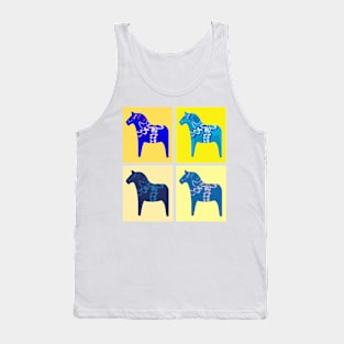 Sweden Swedish horse dala pop art style Tank Top